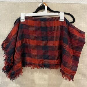 Red and Black Plaid Scarf